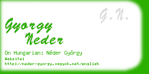 gyorgy neder business card
