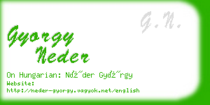 gyorgy neder business card